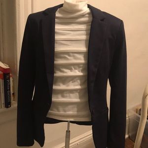 Navy h&m blazer with striped lining
